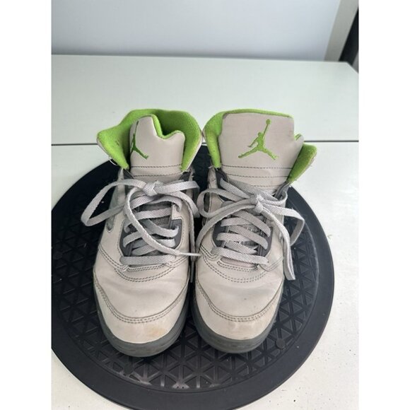 Air Jordan 5 Retro Youth Sneakers 1.5Y Green Bean Grey DQ3735-003 Reflective - Picture 2 of 10